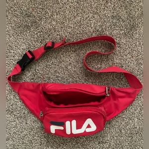 Fila Red Multi Pocket Fanny Pack